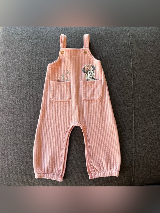 Disney Other - Disney Pink Minnie Mouse Overalls Baby Girl 18M
